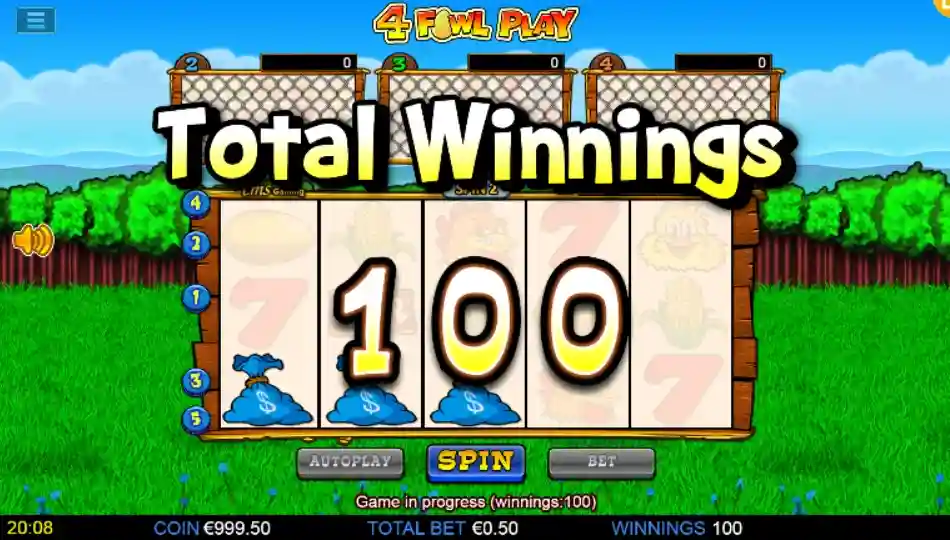 Giocare a 4 Fowl Play con Soldi Veri